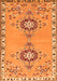 Serging Thickness of Machine Washable Persian Orange Traditional Area Rugs, wshtr4023org