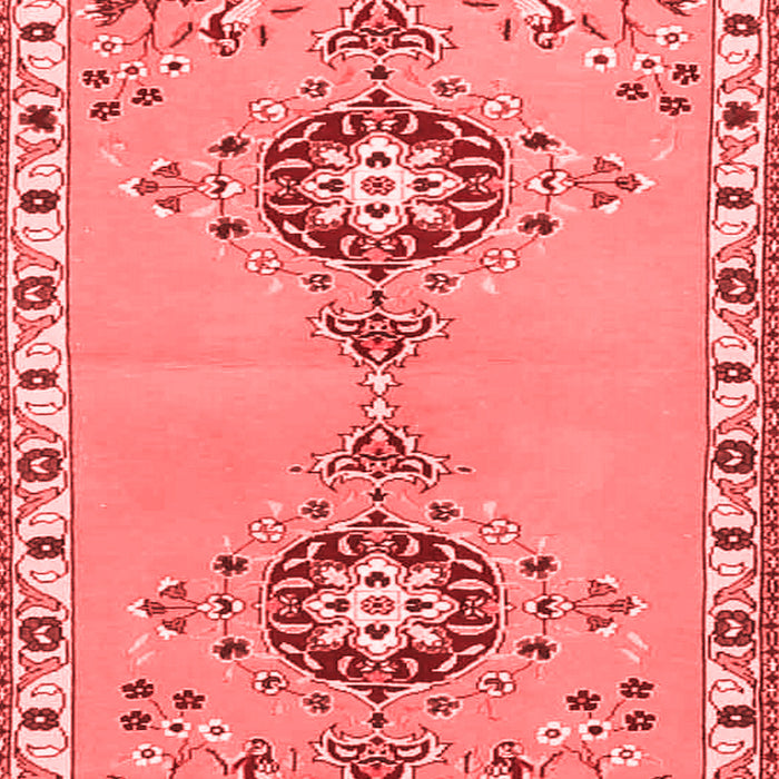 Machine Washable Persian Red Traditional Rug, wshtr4023red