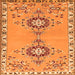 Serging Thickness of Persian Orange Traditional Rug, tr4023org