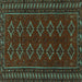 Square Persian Turquoise Traditional Rug, tr4024turq