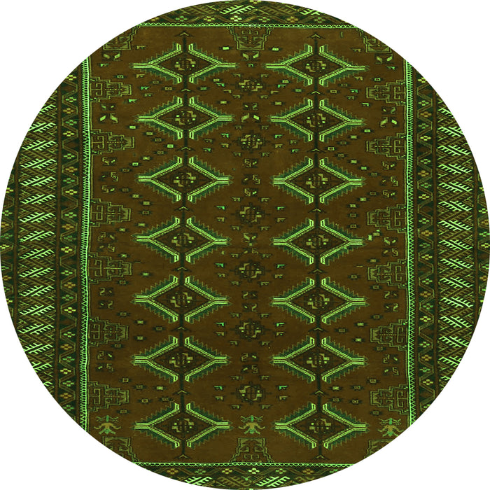 Square Persian Green Traditional Rug, tr4024grn