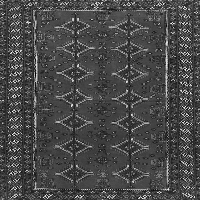 Round Machine Washable Persian Gray Traditional Rug, wshtr4024gry