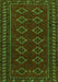 Serging Thickness of Machine Washable Persian Green Traditional Area Rugs, wshtr4024grn