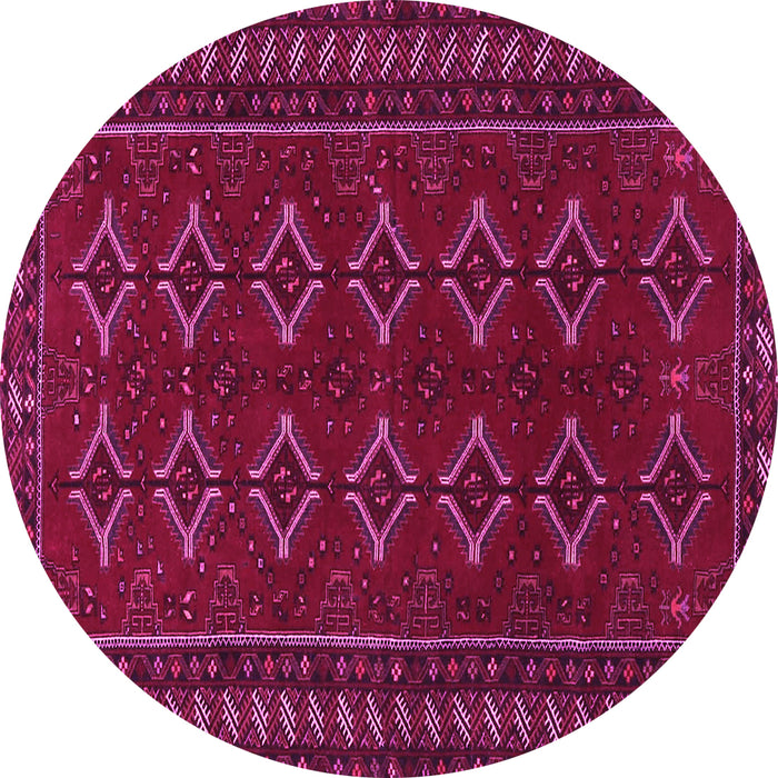 Round Persian Pink Traditional Rug, tr4024pnk