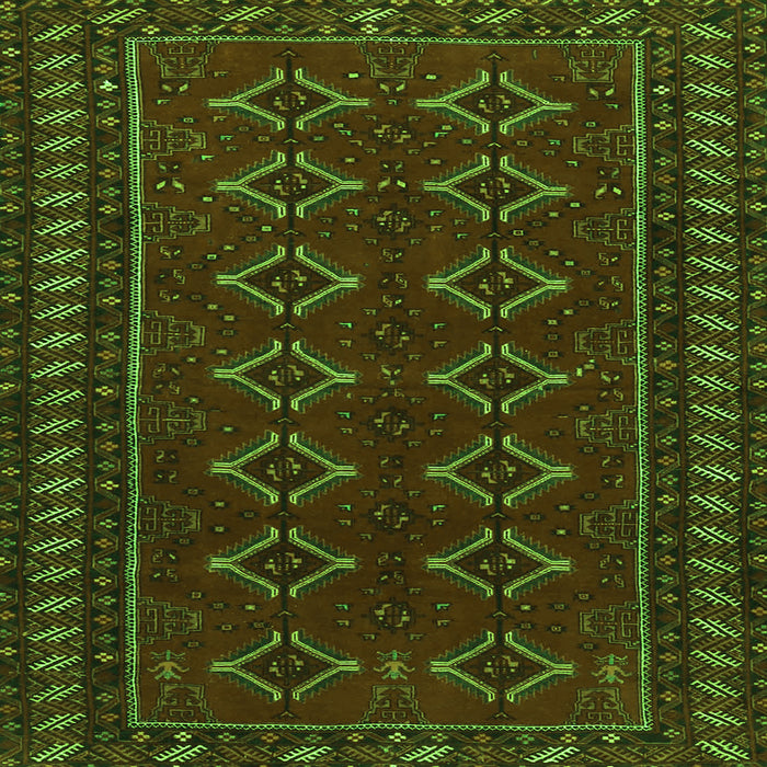 Serging Thickness of Persian Green Traditional Rug, tr4024grn
