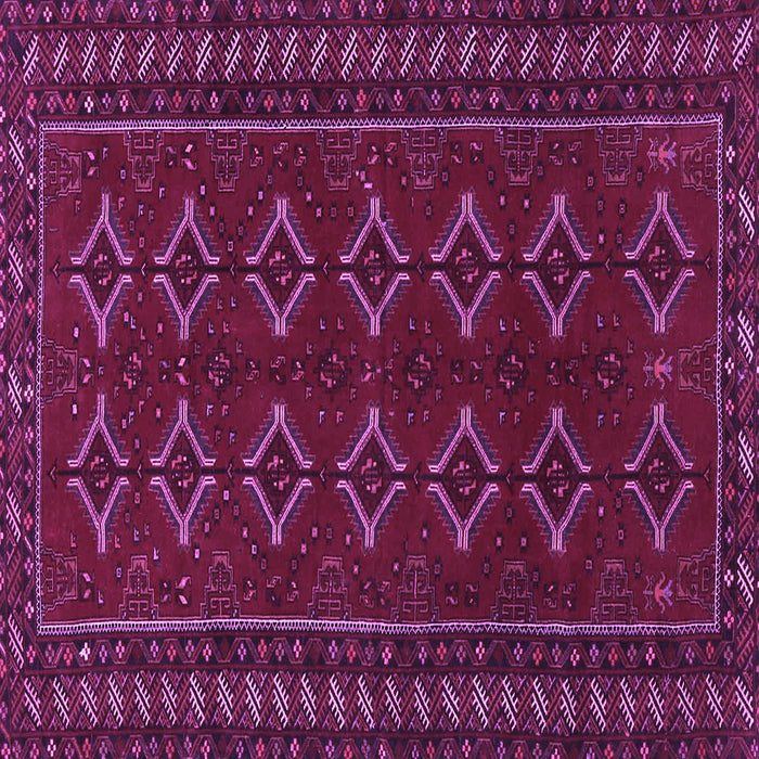 Square Machine Washable Persian Purple Traditional Area Rugs, wshtr4024pur