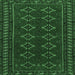 Square Machine Washable Persian Emerald Green Traditional Area Rugs, wshtr4024emgrn