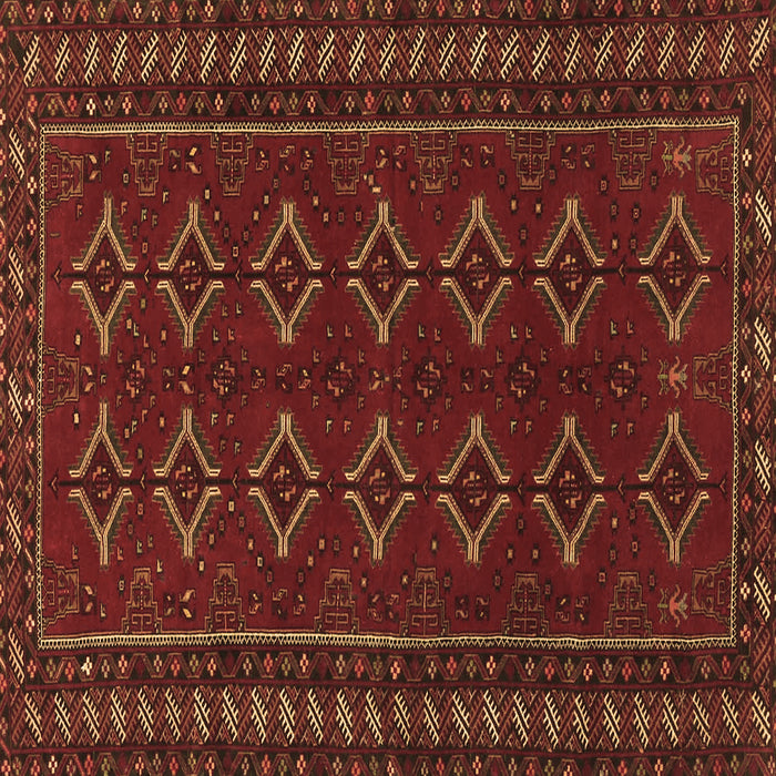 Square Persian Brown Traditional Rug, tr4024brn