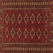 Square Persian Brown Traditional Rug, tr4024brn