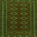 Round Machine Washable Persian Green Traditional Area Rugs, wshtr4024grn