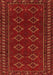 Serging Thickness of Machine Washable Persian Orange Traditional Area Rugs, wshtr4024org