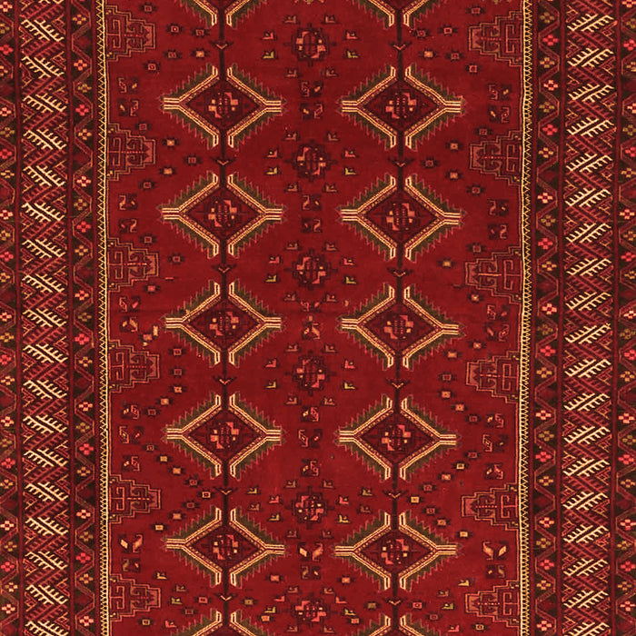 Serging Thickness of Machine Washable Persian Orange Traditional Area Rugs, wshtr4024org