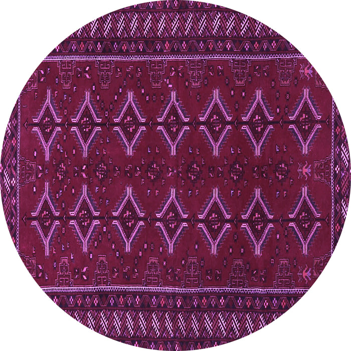 Round Persian Purple Traditional Rug, tr4024pur