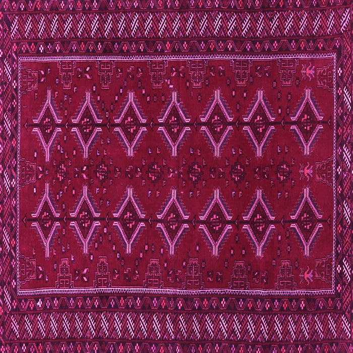 Square Machine Washable Persian Pink Traditional Rug, wshtr4024pnk