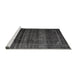 Sideview of Machine Washable Traditional Charcoal Black Rug, wshtr4025