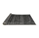 Sideview of Traditional Charcoal Black Persian Rug, tr4025