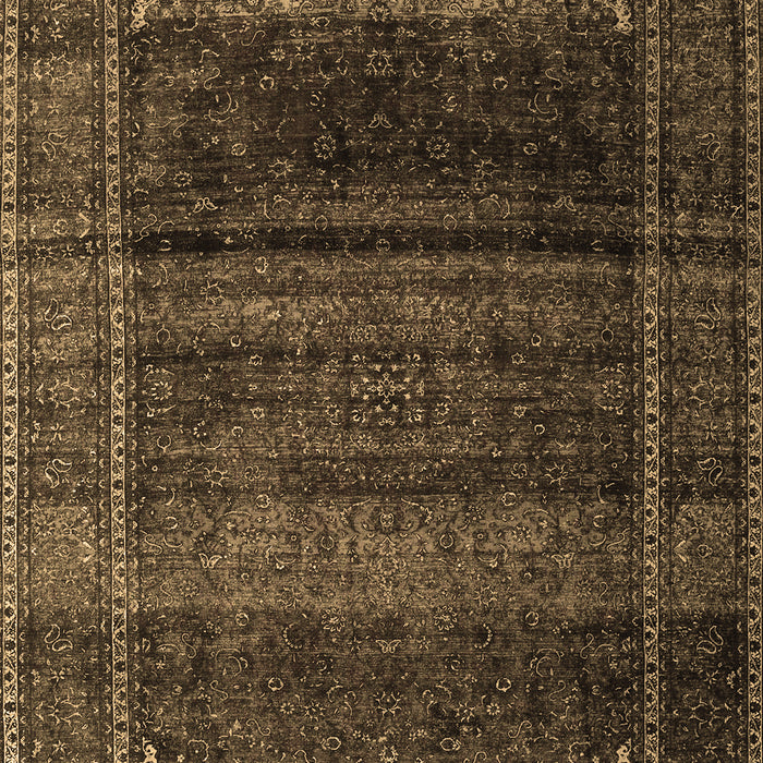 Machine Washable Persian Brown Traditional Rug, wshtr4025brn