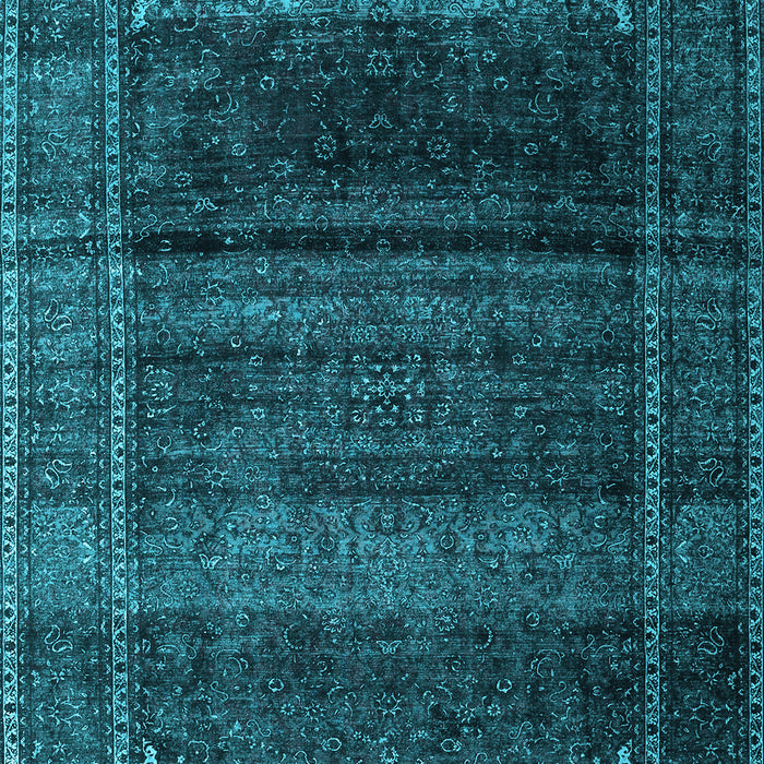 Machine Washable Persian Light Blue Traditional Rug, wshtr4025lblu