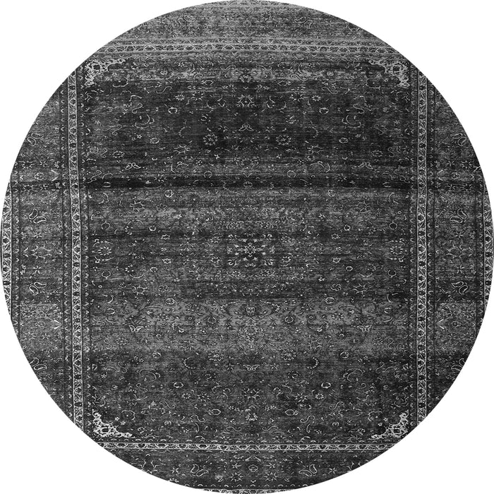 Machine Washable Persian Gray Traditional Rug, wshtr4025gry