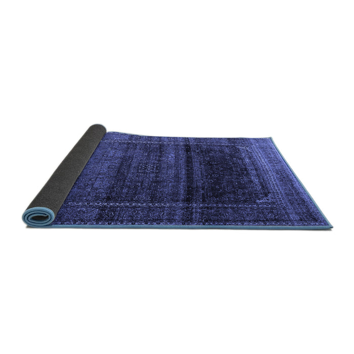 Sideview of Persian Blue Traditional Rug, tr4025blu