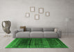 Machine Washable Persian Green Traditional Area Rugs in a Living Room,, wshtr4025grn