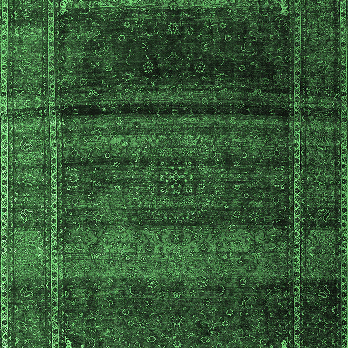 Machine Washable Persian Emerald Green Traditional Area Rugs, wshtr4025emgrn