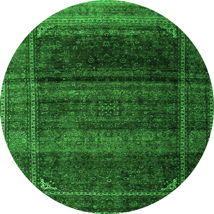 Square Persian Green Traditional Rug, tr4025grn