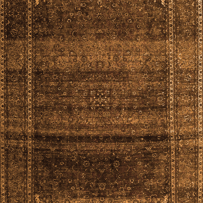 Serging Thickness of Machine Washable Persian Orange Traditional Area Rugs, wshtr4025org