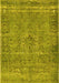 Machine Washable Persian Yellow Traditional Rug, wshtr4026yw