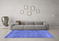 Machine Washable Persian Blue Traditional Rug, wshtr4026blu