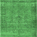 Square Persian Emerald Green Traditional Rug, tr4026emgrn