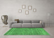 Machine Washable Persian Emerald Green Traditional Area Rugs in a Living Room,, wshtr4026emgrn