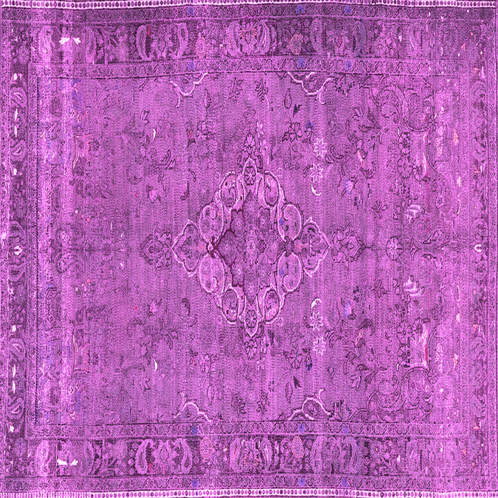 Square Machine Washable Persian Pink Traditional Rug, wshtr4026pnk