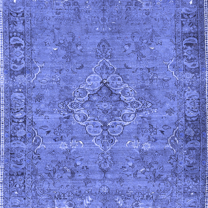 Machine Washable Persian Blue Traditional Rug, wshtr4026blu