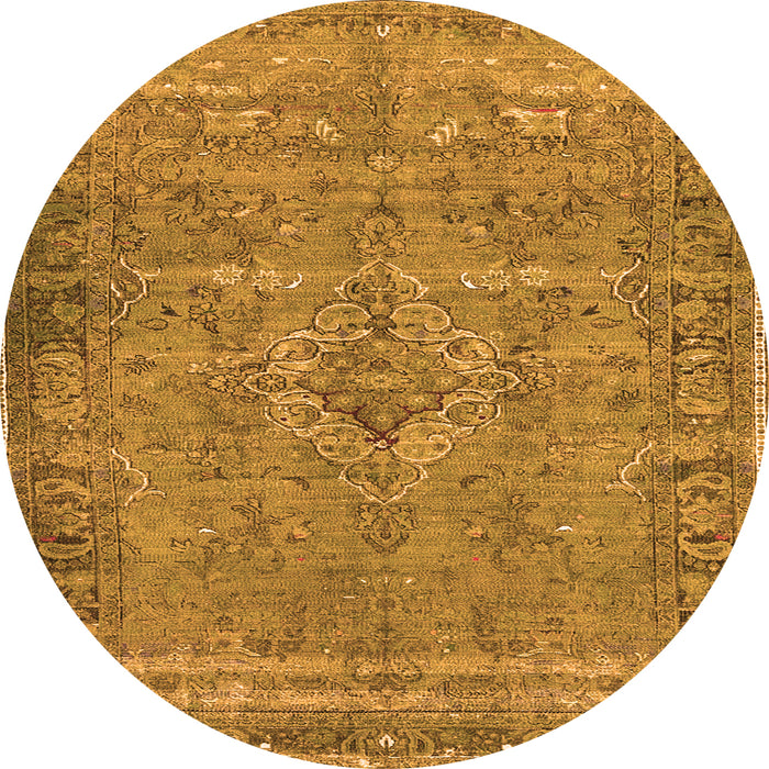 Square Persian Orange Traditional Rug, tr4026org