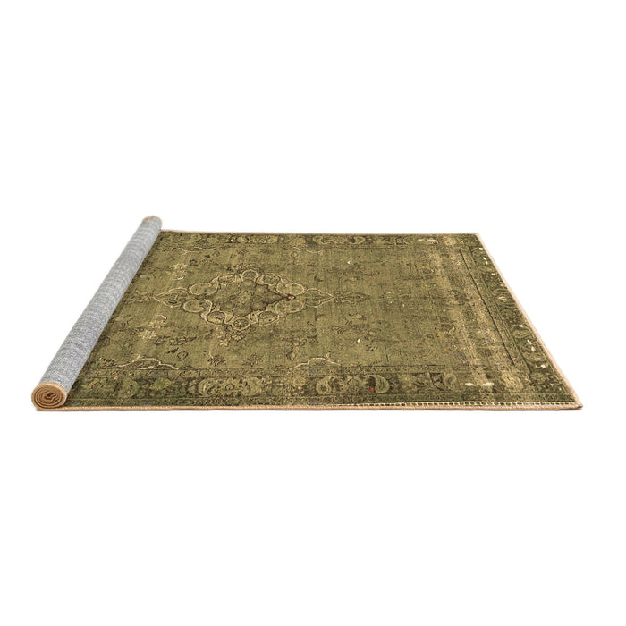 Sideview of Machine Washable Persian Brown Traditional Rug, wshtr4026brn