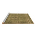 Sideview of Machine Washable Persian Brown Traditional Rug, wshtr4026brn