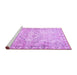 Sideview of Machine Washable Persian Purple Traditional Area Rugs, wshtr4027pur