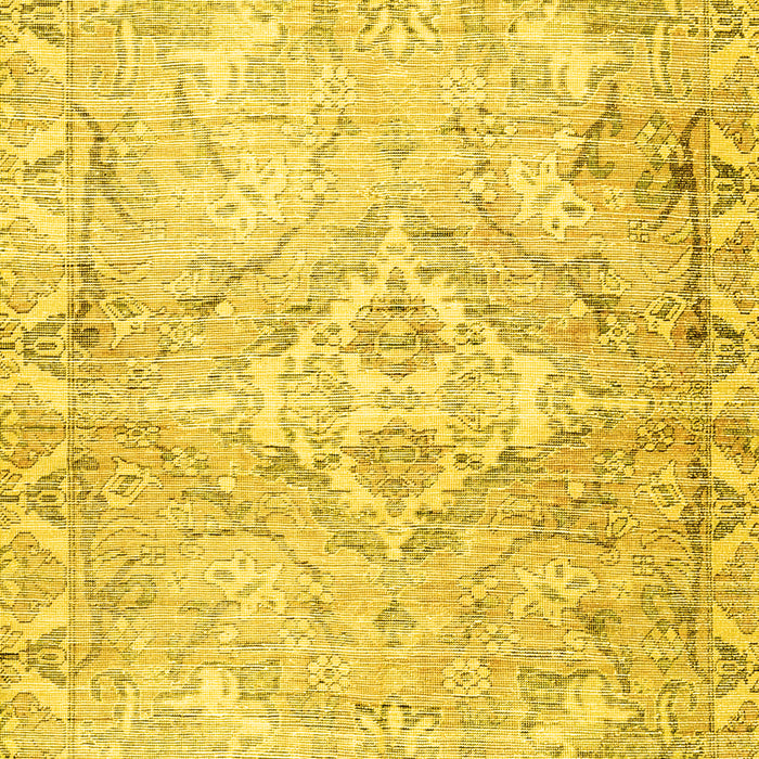 Machine Washable Persian Yellow Traditional Rug, wshtr4027yw