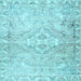 Square Persian Light Blue Traditional Rug, tr4027lblu