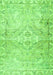 Serging Thickness of Machine Washable Persian Green Traditional Area Rugs, wshtr4027grn