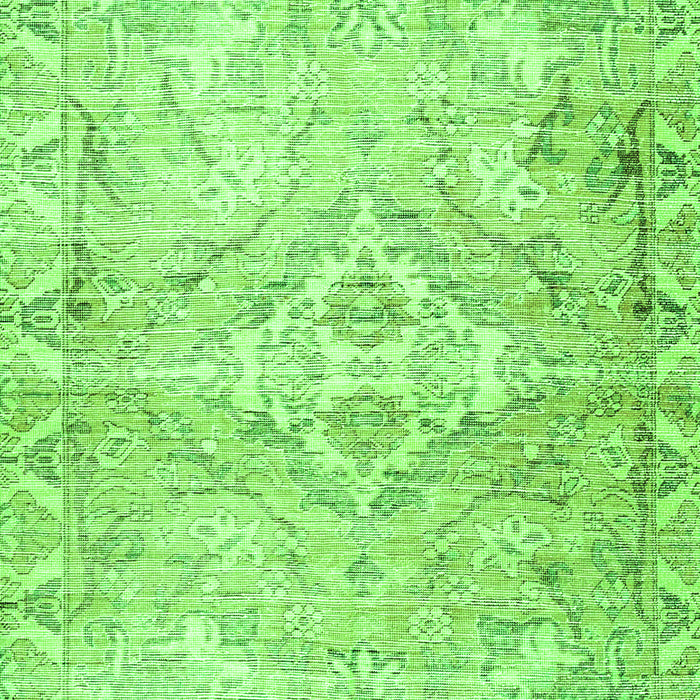 Serging Thickness of Machine Washable Persian Green Traditional Area Rugs, wshtr4027grn