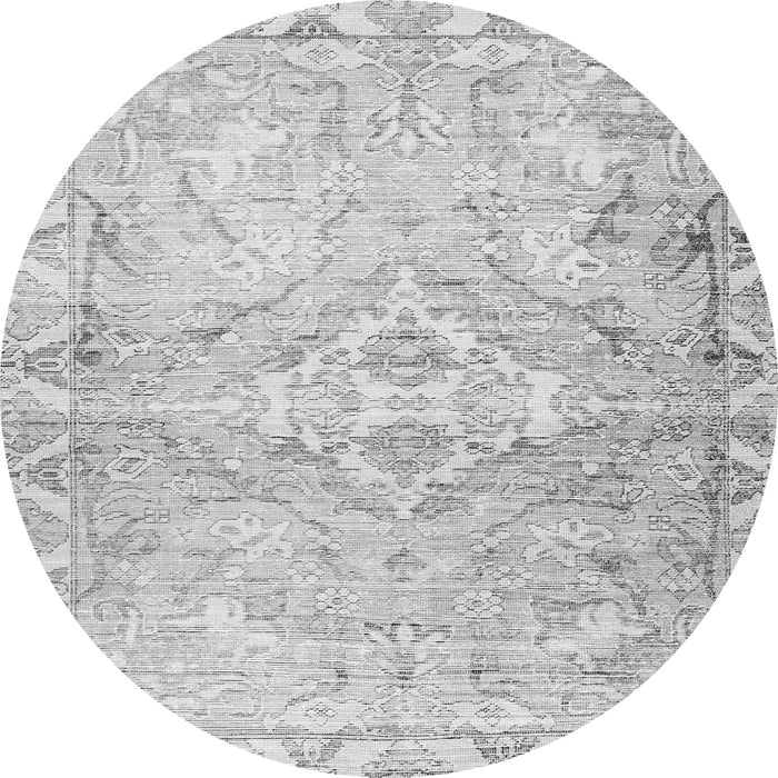 Machine Washable Persian Gray Traditional Rug, wshtr4027gry