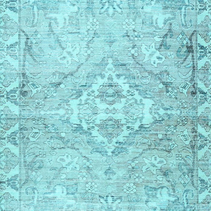 Machine Washable Persian Light Blue Traditional Rug, wshtr4027lblu