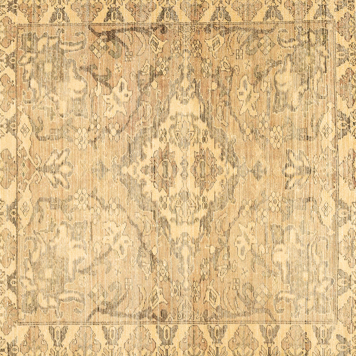 Square Persian Brown Traditional Rug, tr4027brn