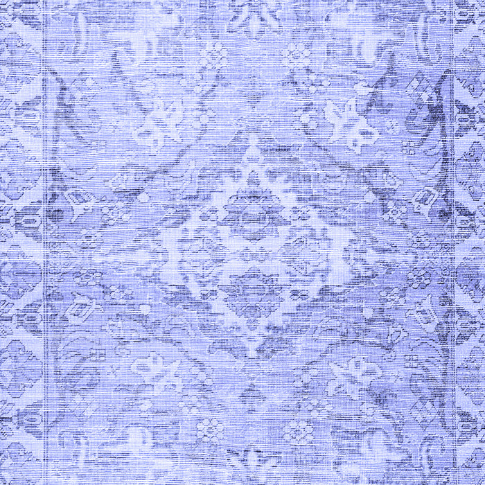 Machine Washable Persian Blue Traditional Rug, wshtr4027blu