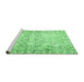 Sideview of Machine Washable Persian Emerald Green Traditional Area Rugs, wshtr4027emgrn