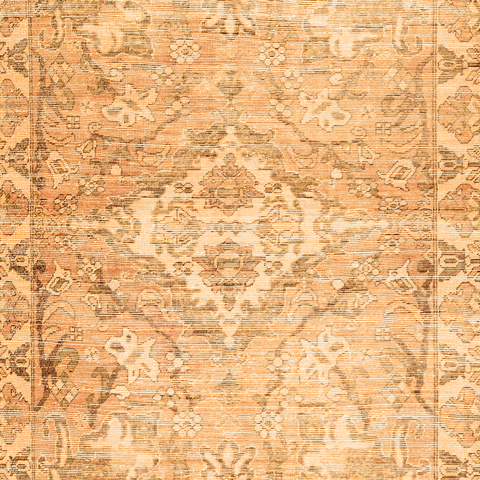 Serging Thickness of Machine Washable Persian Orange Traditional Area Rugs, wshtr4027org