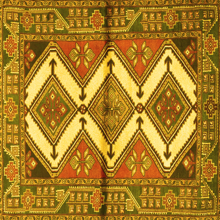 Square Persian Yellow Traditional Rug, tr4028yw