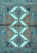 Machine Washable Persian Light Blue Traditional Rug, wshtr4028lblu